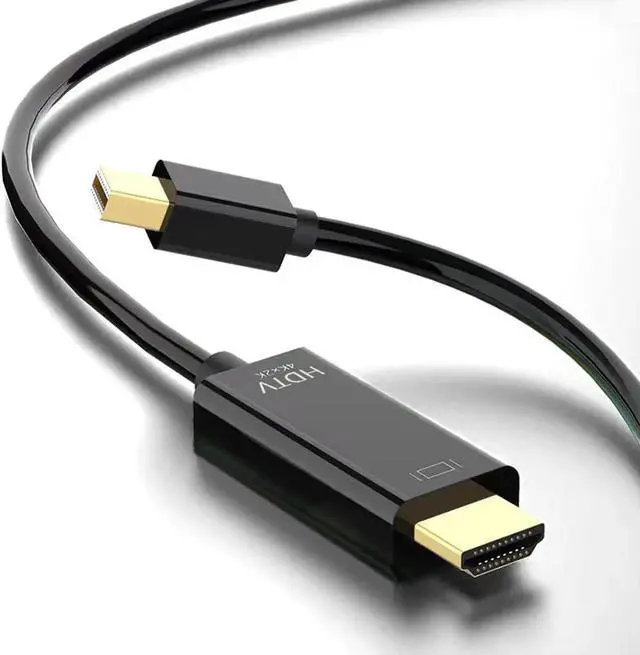 Main image of JAENFONG Mini DisplayPort to HDMI 6 Feet Cable 4K@60Hz Compatible with MacBook Air/Pro Surface Pro/Dock Monitor Projector and More The Noodles are 1.8 Meters Long