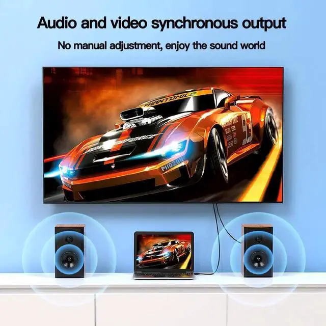 Alt view image 5 of 7 - JAENFONG Mini DisplayPort to HDMI 6 Feet Cable 4K@60Hz Compatible with MacBook Air/Pro Surface Pro/Dock Monitor Projector and More The Noodles are 1.8 Meters Long