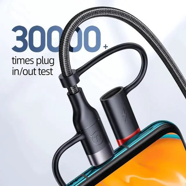 Alt view image 3 of 7 - PD 60W USB C Multi Fast Charging Cable Nylon Braided Cord 5-in-1 3A USB/C to Type C/Micro/Phone Fast Sync Charger Adapter Compatible with Laptop/Tablet/Phone (4FT Grey)