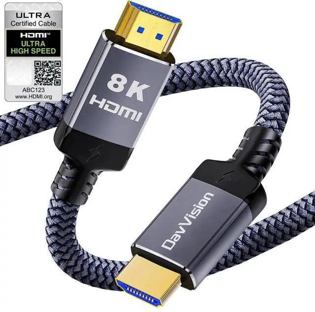 Main image of JAENFONG 10K 8K HDMI 2.1 Cable 6.6FT eARC Certified Ultra High Speed PS5 HDMI Cable Braided-8K@60Hz 4K@120Hz 48Gbps HDCP 2.2 & 2.3 HDR 10 Compatible with PS5/Xbox/TV/RTX 4090/Monitor
