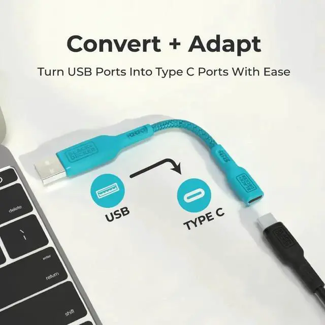 Alt view image 4 of 7 - JAENFONG USB C to USB Adapter [2 Pack] Type C Female to USBA Male OTG Cable USBA to USBC Adapter Compatible with MacBook Pro/Air iPhone 16/15 Series Galaxy S24/S23/S22 Blue