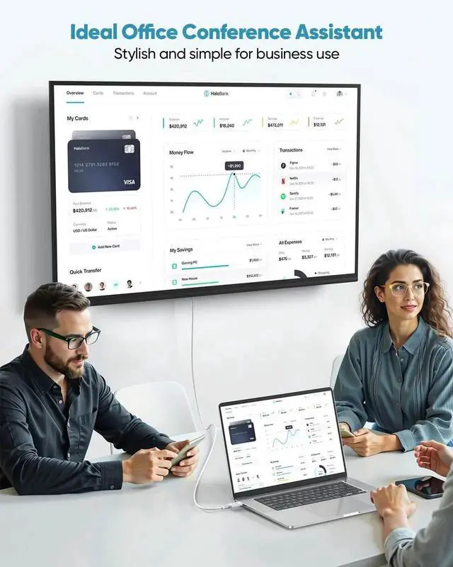 Alt view image 6 of 7 - JAENFONG 8K White HDMI Cable 6.6FT/2M 48Gbps Ultra High Speed HDMI 2.1 Cable eARC Braided HDMI Cord with 8K@60Hz 4K@120Hz HDR10+ Dolby 3D HDCP2.3 for Laptop/Monitor/HDTV/Soundbar/Blu-ray/PS5/Xbox