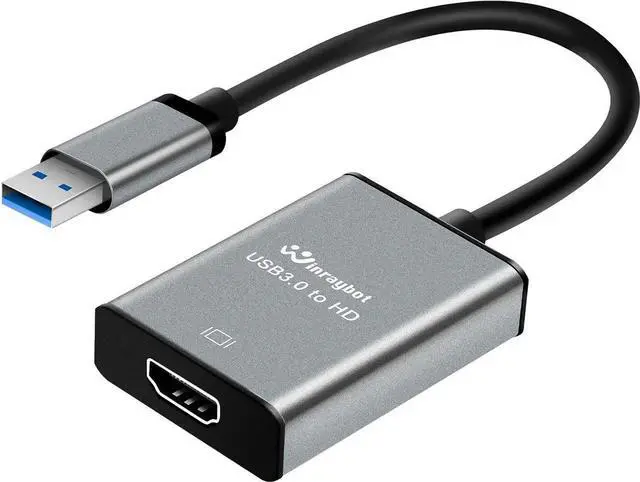 Main image of JAENFONG USB to HDMI Adapter Hdmi to USBA for Monitor USB A to HDMI for MacBook HD MI Adapter Compatible with Windows 10/11 and Mac os 3.0 for 1080@60Hz