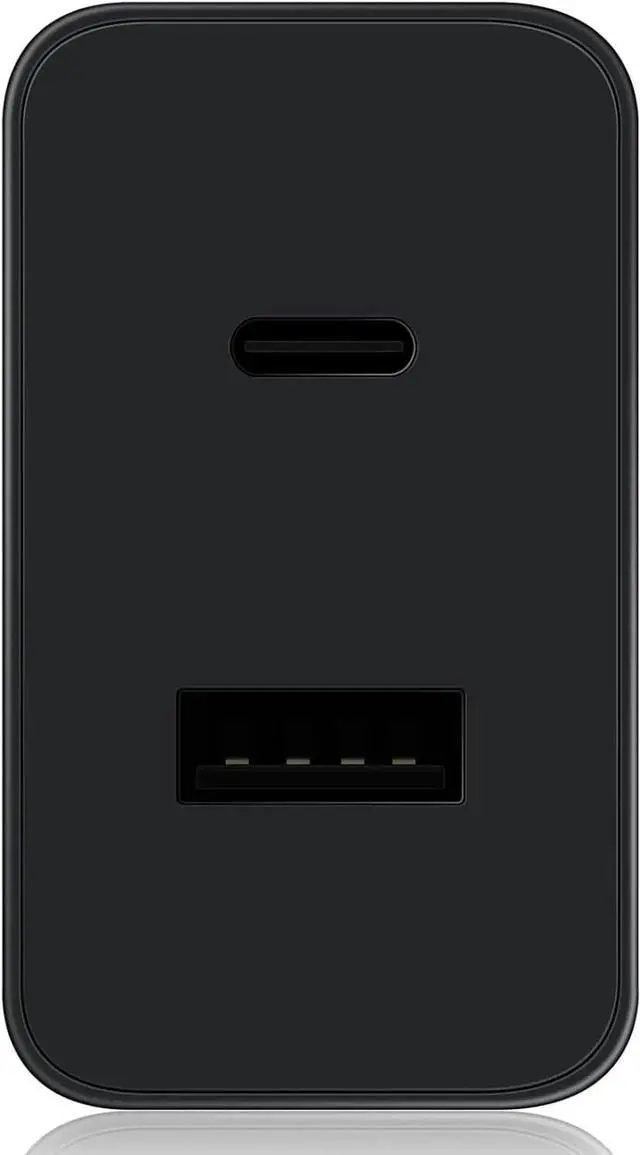 Alt view image 6 of 6 - USB C Charger Block 2 Pack 35W Dual Port Wall Charger QC PD3.0 USB C Fast Charging Block Type C Plug for Galaxy S23 S22 S21 Ultra/iPhone 15/14/13/12/11 and More USB C and USB A Devices (Black)