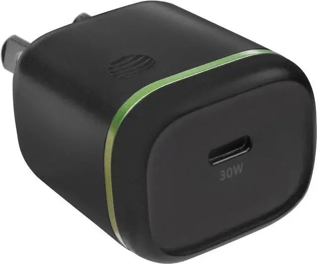 Main image of USB-C Wall Charger Fast Charging Power Adapter Foldable Prongs Travel-Friendly for Compatible with iPhone iPad Galaxy Google Pixel (30W Black)