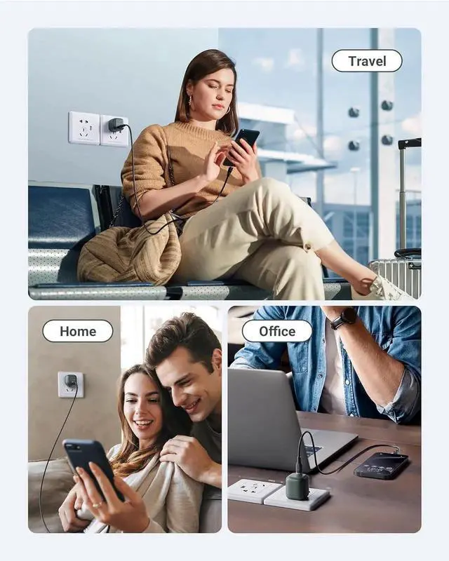 Alt view image 5 of 7 - 30W USB C Charger Slim Compact Fast Charger Block Foldable GaN Wall Charger USB-C Power Adapter for iPhone 15 14 13 12 11 Pro Max Galaxy S24 23 22 21 Note iPad Pro Pixel