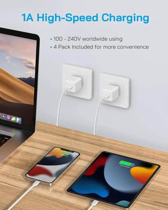 Alt view image 4 of 7 - i Phone Lightning Charger[MFi Certified] Phone Charger USB with Charging Cord 6 ft i Phone Charger Cable for i Phone 14 13 12 11 Pro/Pro Max/SE 2022/8/7/XS/XR/X/i Pad (4- Pack)