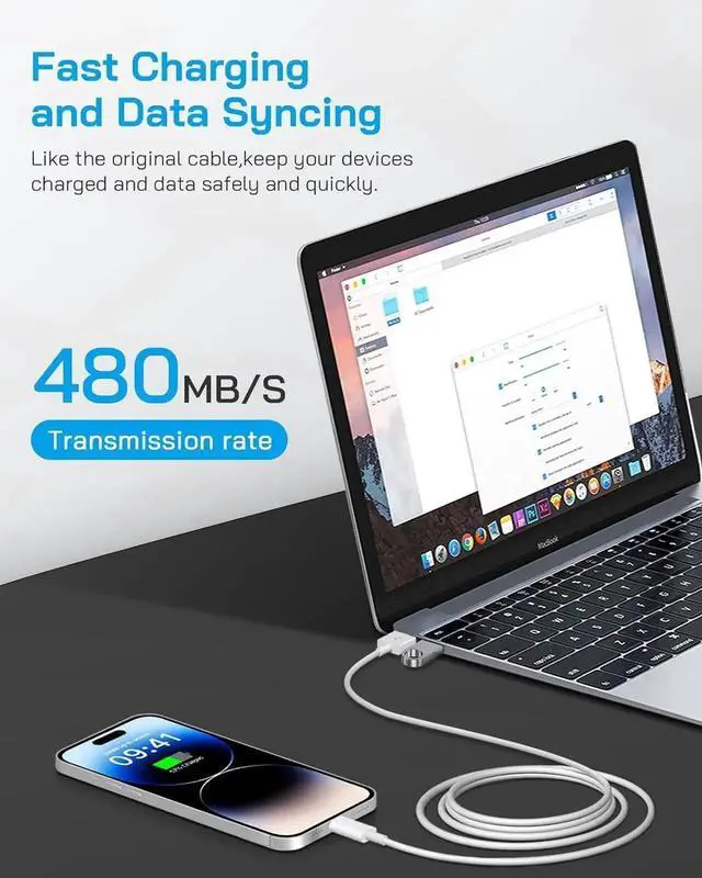 Alt view image 3 of 7 - i Phone Lightning Charger[MFi Certified] Phone Charger USB with Charging Cord 6 ft i Phone Charger Cable for i Phone 14 13 12 11 Pro/Pro Max/SE 2022/8/7/XS/XR/X/i Pad (4- Pack)