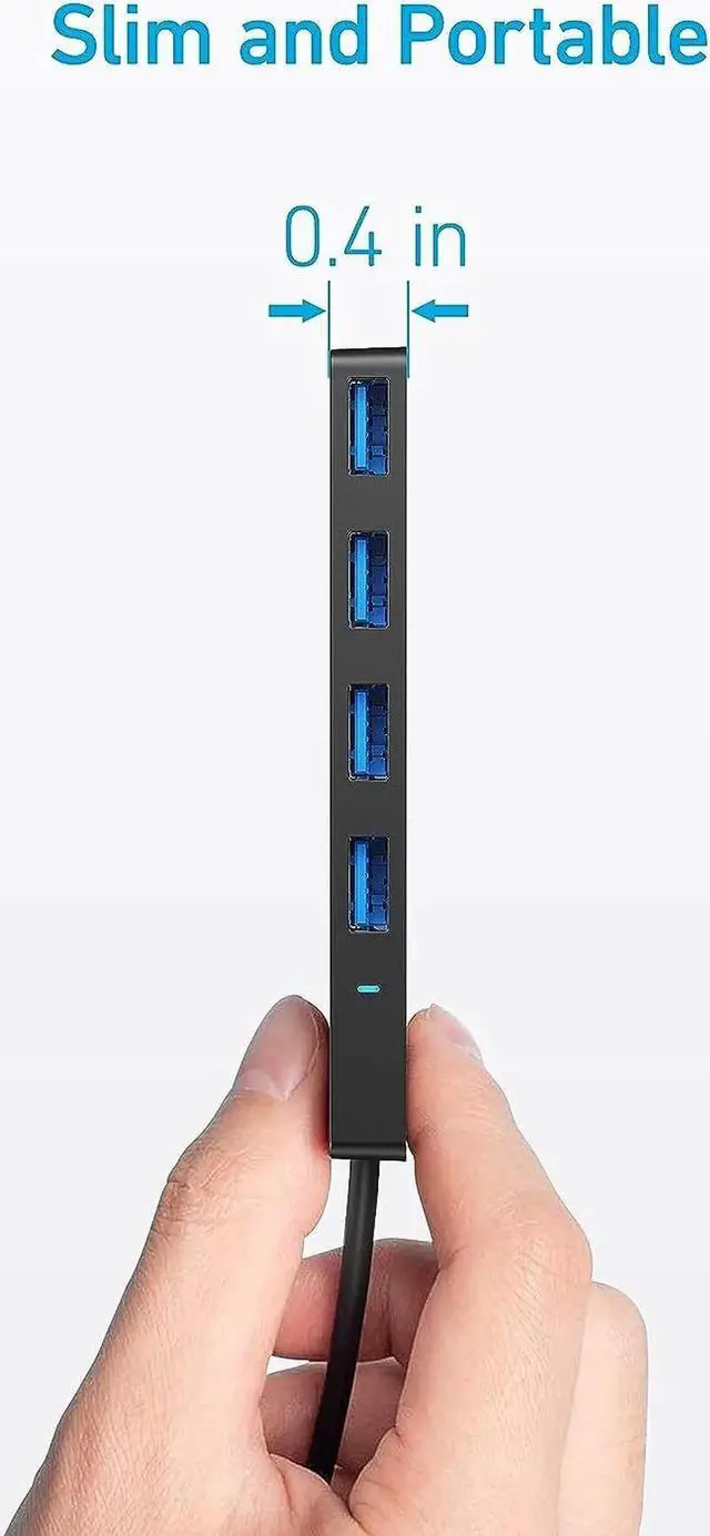 Alt view image 5 of 7 - JAENFONG 4-Port USB 3.0 Hub with 5Gbps Data Transfer Ultra-Slim Data USB C Hub [Charging Not Supported] for MacBook iMac Surface Mobile HDD and More (USB-C 0.7 ft)