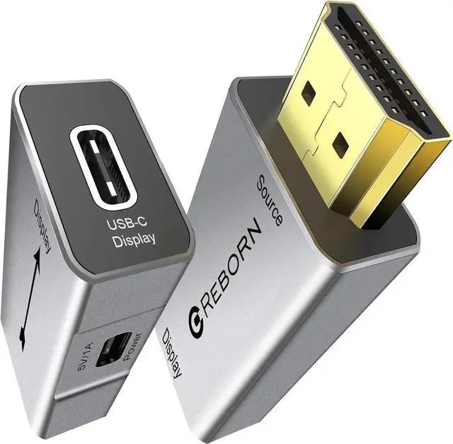 Main image of JAENFONG HDMI to USB C Adapter 4K 60Hz | Uni-Directional HDMI Source to USB-C Display Adapter for AR Glasses XREAL OneAir 2 Pro/VITURE Pro/RayNeo Air 2s/Rokid PS5 Portable Monitors - 1 Pack