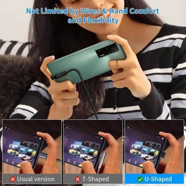 Alt view image 5 of 7 - JAENFONG USB-C Male to Female Adapter 90 Degree 18W Flexural USB Type C Adapter Extension for Steam Deck ROG Ally Switch Laptop Tablet and Mobile Phones Supports 4K@60Hz 10Gbps Data Transfer(2 Pack)