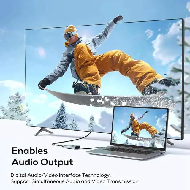 Alt view image 7 of 7 - JAENFONG USB to HDMI Adapter USB 3.0 to HDMI Audio 1080P Video Converter Support Mac OS Windows 10/8.1/8/7 for Monitor Desktop PC TV Projector