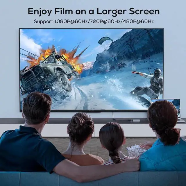 Alt view image 6 of 7 - JAENFONG USB to HDMI Adapter USB 3.0 to HDMI Audio 1080P Video Converter Support Mac OS Windows 10/8.1/8/7 for Monitor Desktop PC TV Projector