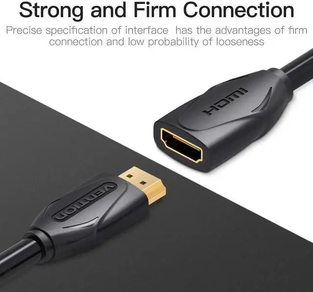 Alt view image 4 of 7 - JAENFONG HDMI Extension Cable 15FT 4K 60Hz HDMI Extender Male to Female Cord Compatible with TV Laptop Xbox Blu-Ray PS5/PS4 Switch