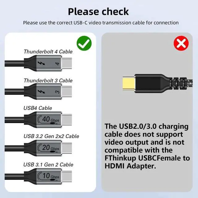 Alt view image 5 of 7 - JAENFONGUSB C Female to HDMI Male Adapter 4K@60Hz Uni-Directional USB Type C Source to HDMI 2.0 Display Converter Thunderbolt 3/4 to HDMI for Mac-Book Pro/Air Galaxy Surface i-Phone 16 Series - 1 Pack