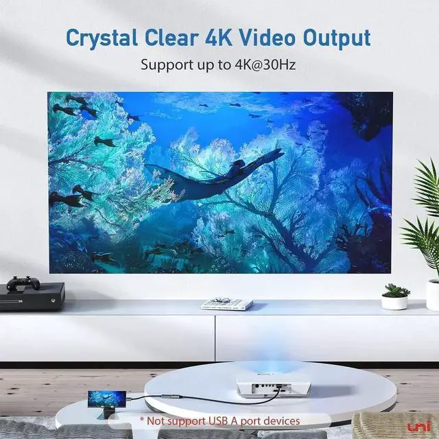 Alt view image 5 of 7 - JAENFONG USB C to HDMI Adapter 4K High Speed HDMI to USB-C Adapter Type C (Thunderbolt 3/4) HDMI Converter Compatible with MacBook Pro/Air Chromebook XPS Surface iPhone 15 Pro/Max Galaxy S23