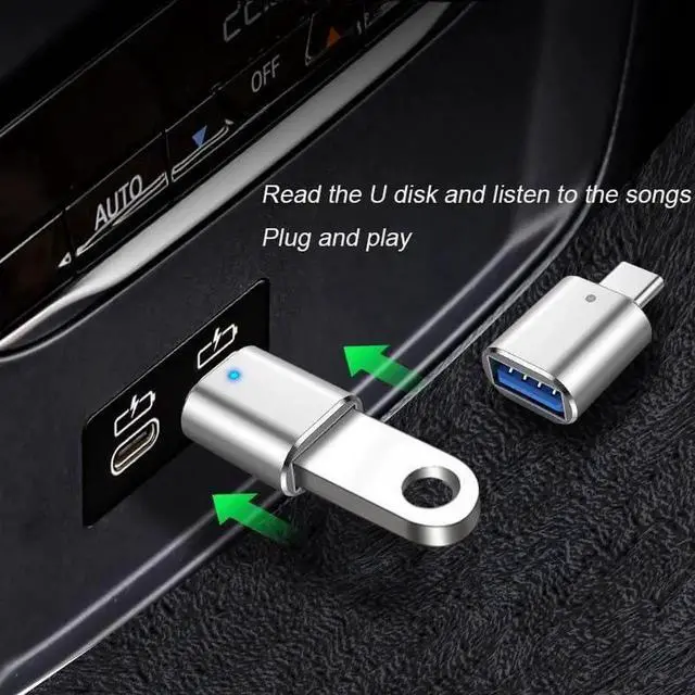 Alt view image 3 of 7 - JAENFONG 2*USB C Male to USB 3.0 Female Converter Adapter & 2*USB 2.0 Male to USB C Female OTG Adapter for Charging and Data Transmission (4 Pack) - Silver