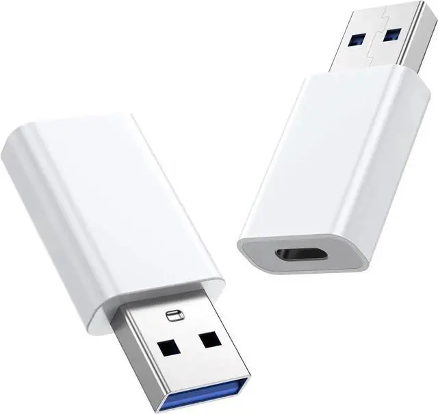 Main image of JAENFONG USB to USB C Adapter 2 Pack USB-C Female to USB Male Adapter OTG Charger Converter Compatible for Watch Ultra iWatch/iPhone/Pro Max Plus/Airpods/iPad 9 10 Air 5 Mini 6/Car/