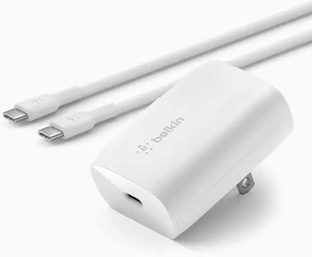 Main image of 30W USB-C Wall Charger with USB-C to C Cable PPS PowerDelivery USB-IF Certified PD 3.0 Fast Charging for iPhone 16 iPad Galaxy S25 Google Pixel Nintendo Switch 2 & More - White