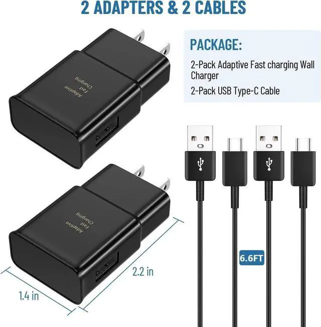 Alt view image 3 of 6 - Phone Charger Android Charger Fast Charging Cord Type C with USB C Charge Cable 6.6Ft for Galaxy S25/S24/S23/S22/S21/S20/S10/S10 Plus/S10E/S9/S8/S21Ultra/S22+/S22 Ultra/Note 8/9/10/20