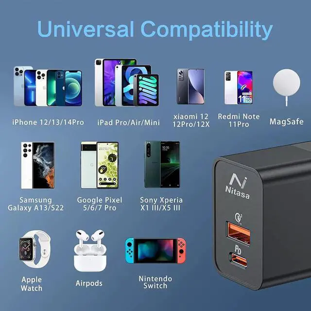 Alt view image 6 of 7 - 2 Pack USB C Wall Charger 30W 2 Port PD Fast Charger Adapter for iPhone 15/16 Pro/14 Pro Max/16/13/iPad Super Fast Charger Block(25W PPS) Type C for S23/S24 Google Pixel 9 7/8 Pro