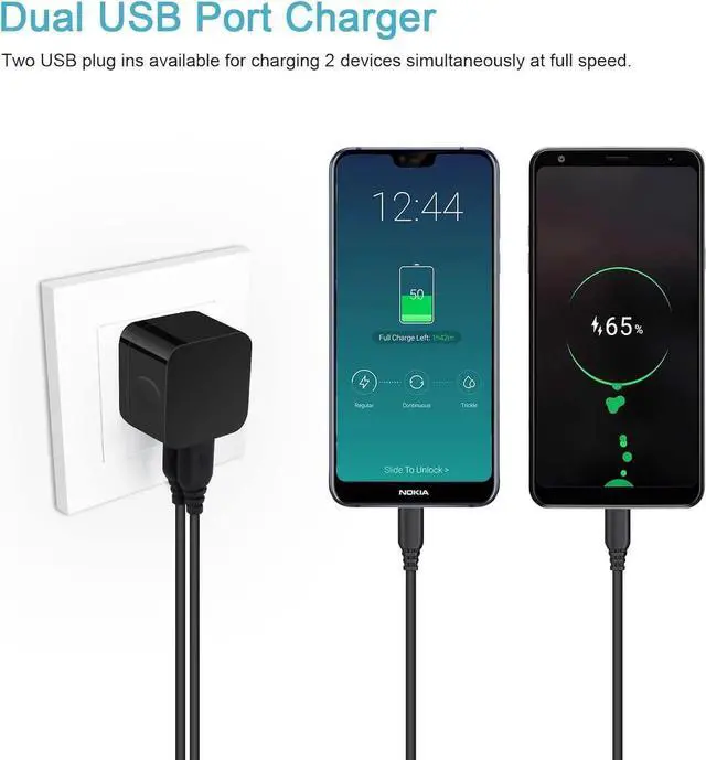 Alt view image 2 of 7 - JAENFONG USB Wall Charger USB Plug 2Pack Flat USB Charger Block Charging Low Profile USB Cube Charger Box Right Angle Plug Adapter for iPad Pro iPad Mini iPad Air iPhone 16 15 14 13 12 11 Max Pixel