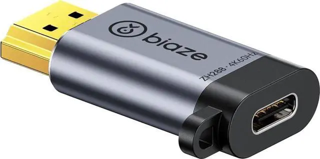 Main image of JAENFONG USB C Female to HDMI Male Adapter 4K@60Hz HDMI Converter for Type-C/Thunderbolt 3 Devices Connect Phones/Tablets/Laptops to HDMI Displays Plug and Play Compact Design