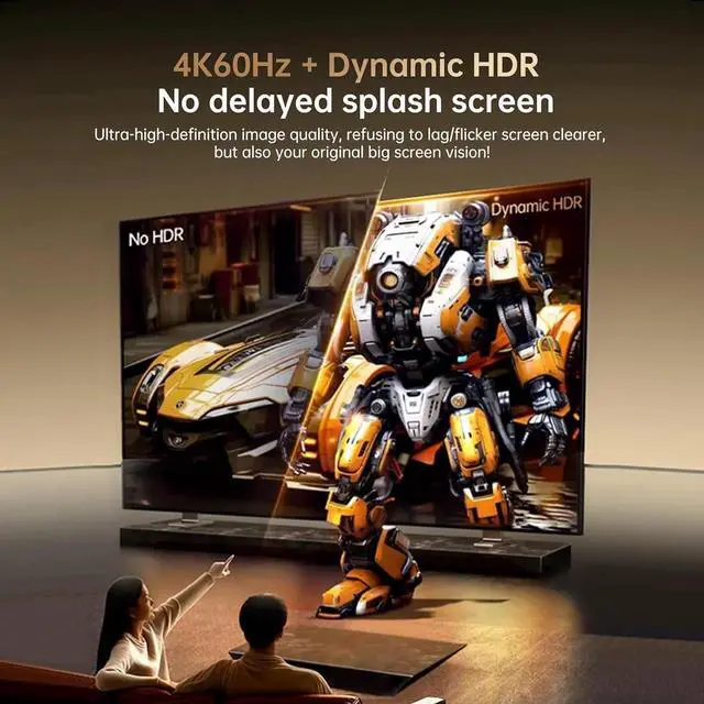 Alt view image 6 of 7 - JAENFONG USB C Female to HDMI Male Adapter 4K@60Hz HDMI Converter for Type-C/Thunderbolt 3 Devices Connect Phones/Tablets/Laptops to HDMI Displays Plug and Play Compact Design