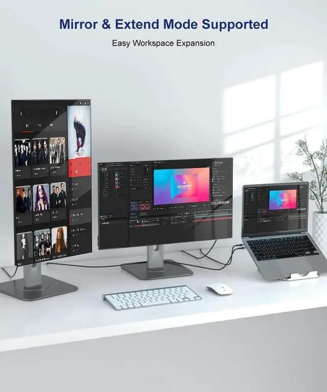 Alt view image 6 of 7 - JAENFONG USB C to HDMI 15 Feet Cable 4K Anti-Interference Gold-Plated Plugs Aluminum Type-C to HDMI Cord Thunderbolt 3 & 4 Compatible for MacBook iMac iPad Pro Galaxy Surface HP