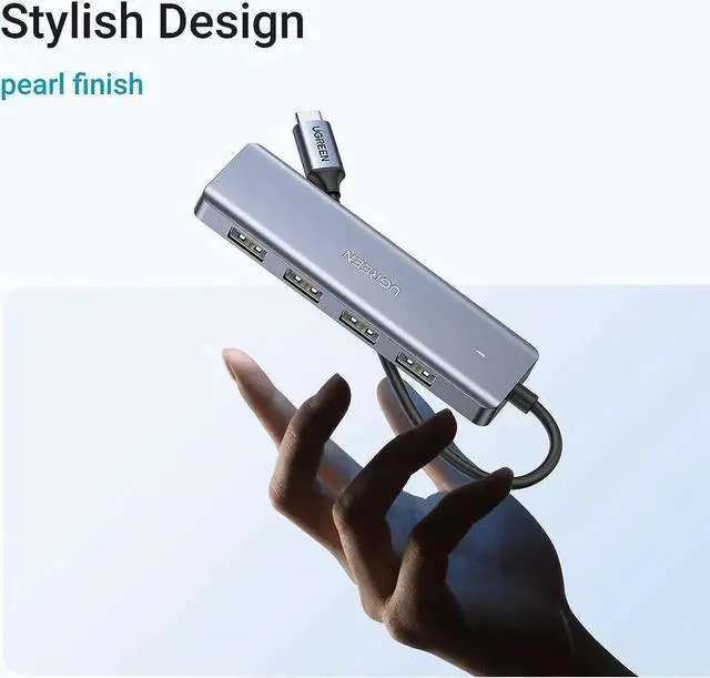 Alt view image 7 of 7 - JAENFONG USB C to USB Hub with 4 USB 3.0 Powered USB C Splitter for Laptop MacBook Pro Mac mini M4 iMac iPad Pro Chromebook XPS Galaxy S23 and More 0.5FT