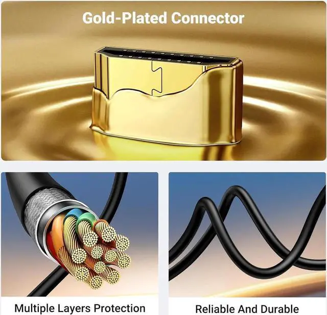 Alt view image 6 of 7 - JAENFONG Micro HDMI to HDMI Cable Adapter 4K 60Hz Ethernet Audio Return Channel Compatible with GoPro Hero 7/6 Raspberry Pi 5 Retroid Pocket 3+/3 Yoga 3 B500 Camera Video Capture Card 3FT