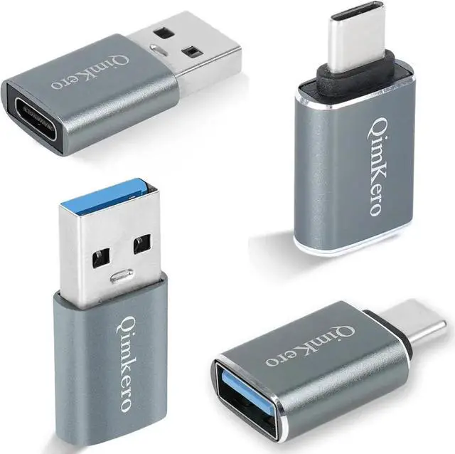 Main image of JAENFONG (4-Pack) 2 * Type C Female to A Male Charger Converter & 2 * USB C Male to USB Female OTG Adapter for iPhone 16 15 14 13 Plus Pro Max Watch 10 Airpods iPad Car Galaxy S23 S24 Ultra