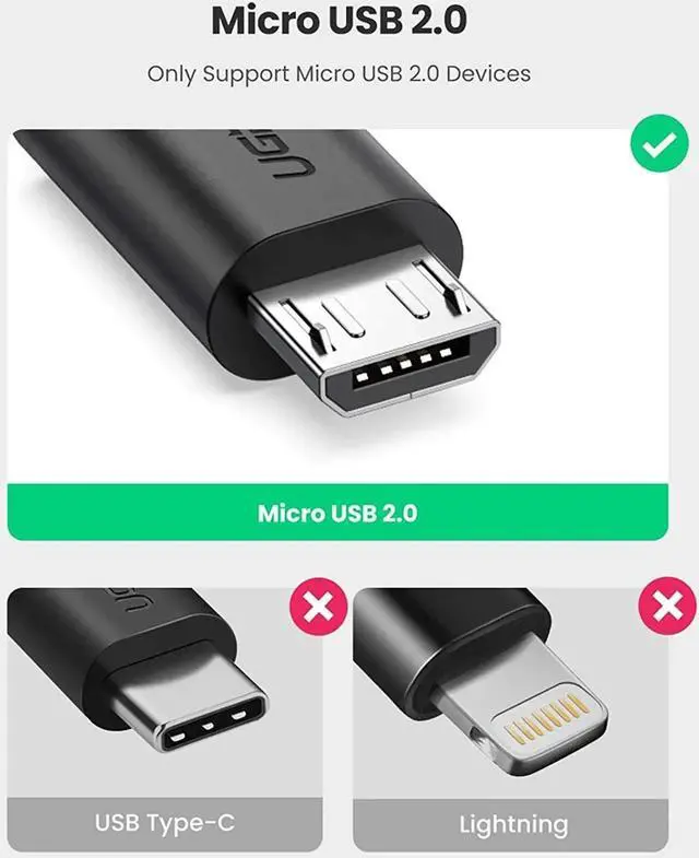 Alt view image 4 of 7 - JAENFONG Micro USB 2.0 OTG Cable On The Go Adapter Male Micro USB to Female USB Compatible with Phone S7 S6 Edge S4 S3 LG G4 Controller Android Windows Smartphone Tablets 4 Inch Black