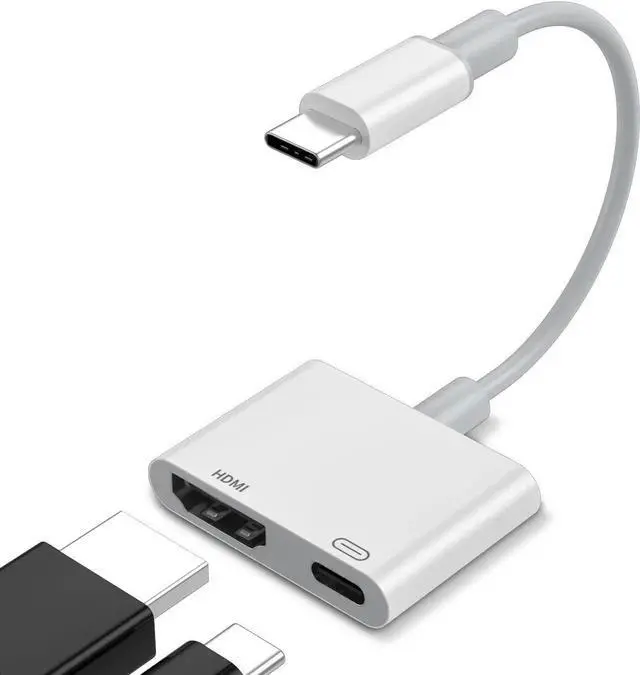 Main image of USB C to HDMI Adapter for iPhone 15/16 Digital AV Audio Dongle 4K Video & Audio Sync Screen Converter with 100W Fast Charge Type C to HDMI Adapter for iPhone 15 iPhone 16 MacBook iPad Pro Galaxy