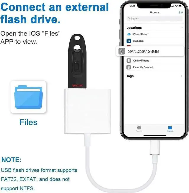 Alt view image 4 of 7 - USB C to USB Camera Adapter for iPhone 16 Portable USB C Male to Female USB OTG with Fast Charging Port for iPhone 16/16 Pro/16 Pro Max/15/15 Pro/15 Pro Max iPad Pro to USB Flash Drive/Keyboard/Mouse