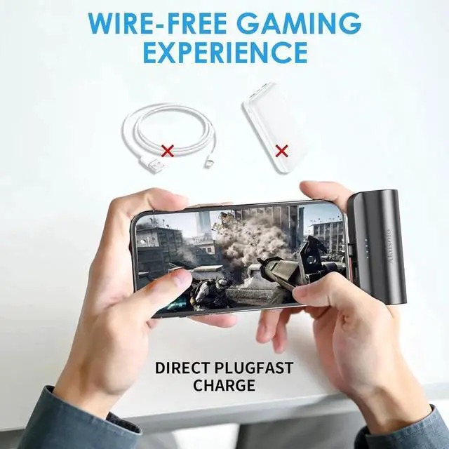 Alt view image 4 of 7 - Portable Charger Power Bank For iPhone With Dual Infterface Real 5000mAh Mini Phone Charger Battery Pack Fast Charging Compatible with iPhone 15/14/14 Pro Max/14 Plus/13/12/11/X/8/7/6 More (Black)