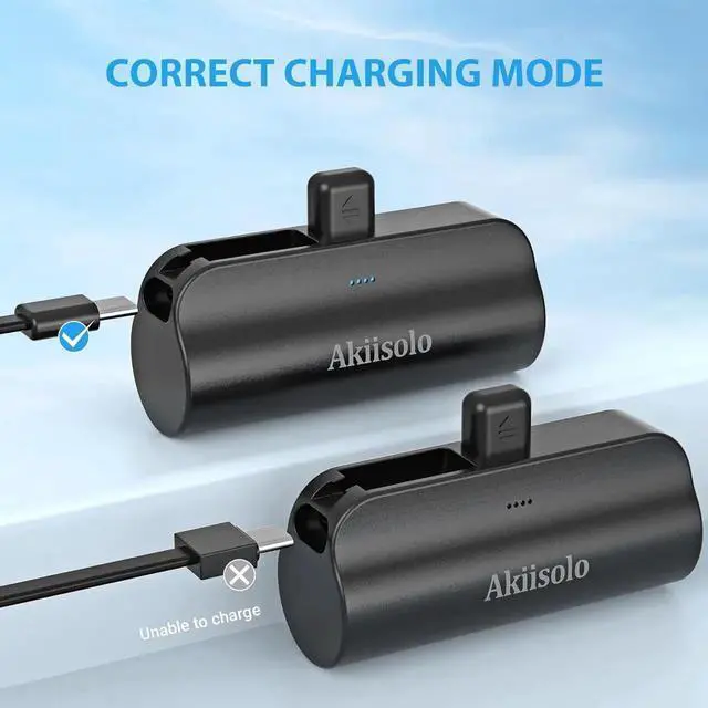 Alt view image 6 of 7 - Portable Charger Power Bank For iPhone With Dual Infterface Real 5000mAh Mini Phone Charger Battery Pack Fast Charging Compatible with iPhone 15/14/14 Pro Max/14 Plus/13/12/11/X/8/7/6 More (Black)