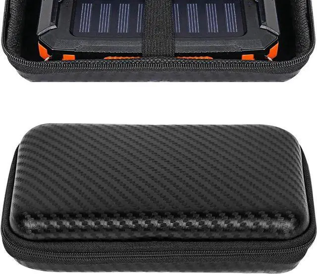 Main image of JAENFONG Portable Solar Charger Storage Box Power Bank Hard Travel Case Compatible with Rasbes Solar Charger 38800mAh Compatible with Durecopow Solar Charger 20000mAh (Black)