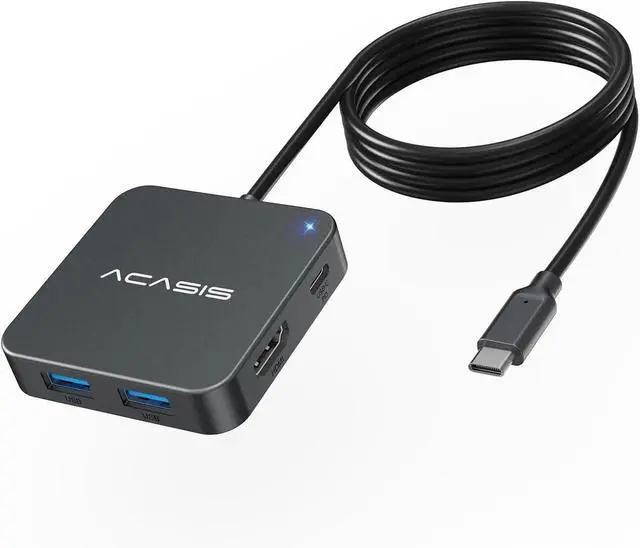 Main image of JAENFONG USB C Hub Long Cable 4FT 10Gbps Multiport Adapter with 4K 60Hz HDMI 100W Power Delivery 3 USB A3.1+1 USB-C 3.1 Data Port USB C to HDMI Adapter for MacBook Surface iPad PRO