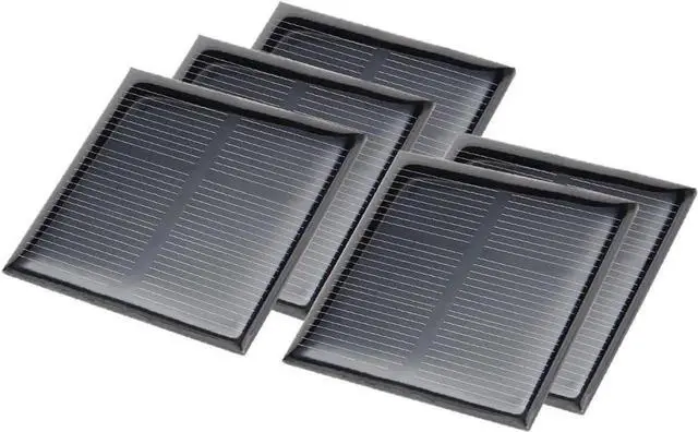 Main image of JAENFONG 5Pcs 1.5V Poly Mini Solar Cell Panel Module DIY for Light Toys Charger 52mm x 52mm
