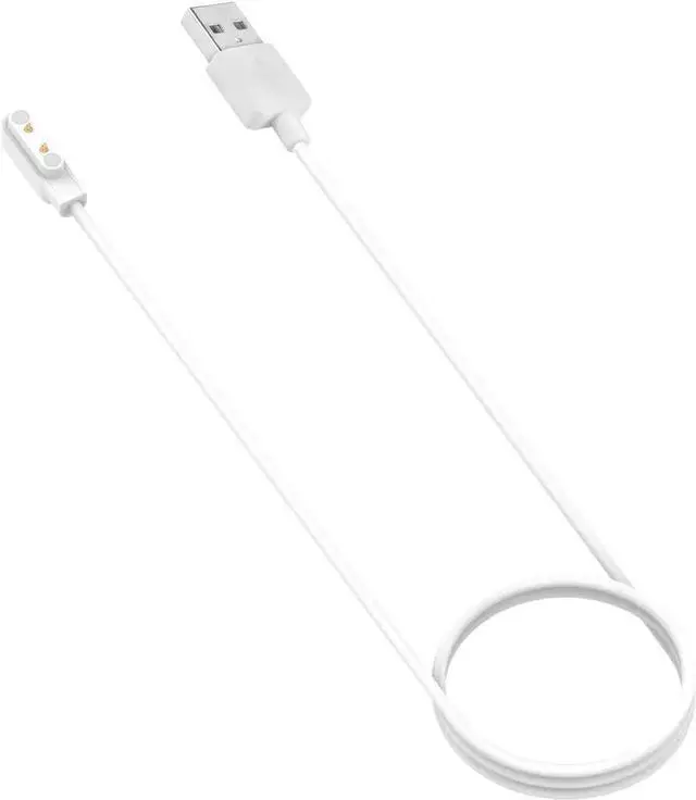 Alt view image 2 of 7 - JAENFONG [2Pack] Charger Compatible with Haylou Solar Plus LS16 Smartwatch Replacement 60cm Rapid Magnetic Charger for Haylou Solar Plus LS16 Watch -Black/White