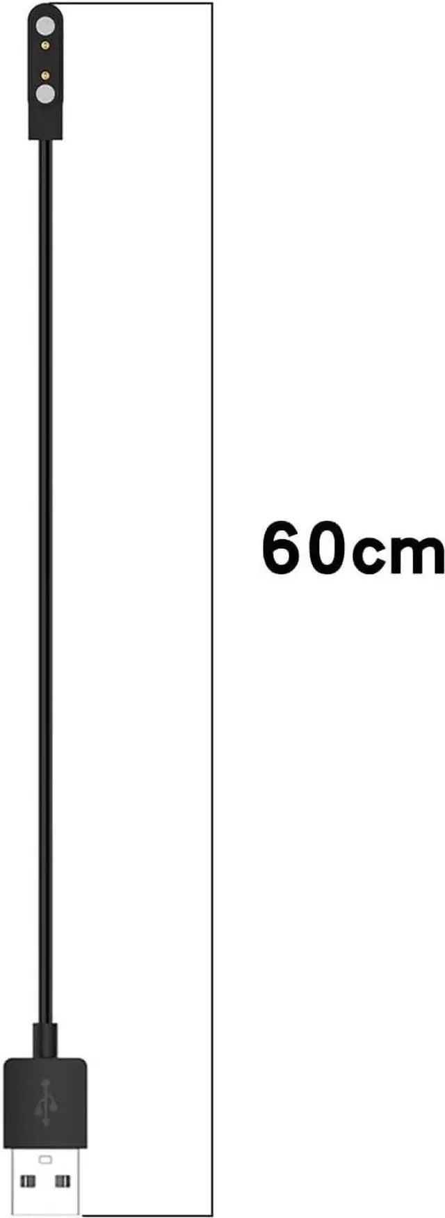 Alt view image 5 of 7 - JAENFONG [2Pack] Charger Compatible with Haylou Solar Plus LS16 Smartwatch Replacement 60cm Rapid Magnetic Charger for Haylou Solar Plus LS16 Watch -Black/White