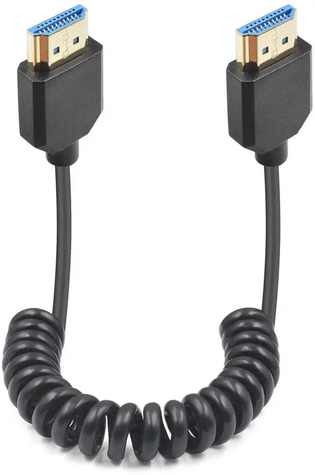 Main image of JAENFONG 8K HDMI Coiled Cable 1 FT-4 FT 48Gbps Short HDMI Cable Male to Male with 8K@60Hz 4K@240Hz and HDR for ATOMOS Ninja V A7siii Canon C300 C500 Ronin RS2 Monitor Camera Capture Cards PS5