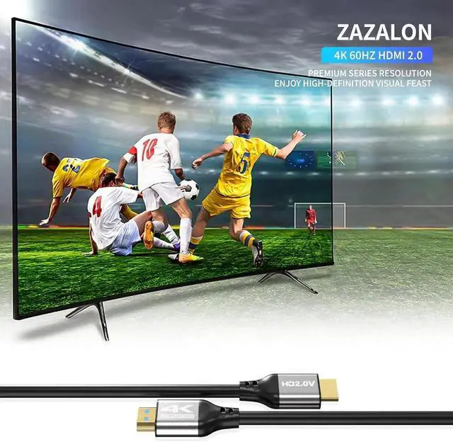 Alt view image 7 of 7 - JAENFONG 4k HDMI Cable 50 FT High Speed HDMI 2.0 Cord Support 4K@60Hz ARC HDR 3D Ethernet Compatible with TV Blu-Ray PS4/5 Projector Soundbar Sky PC Laptop