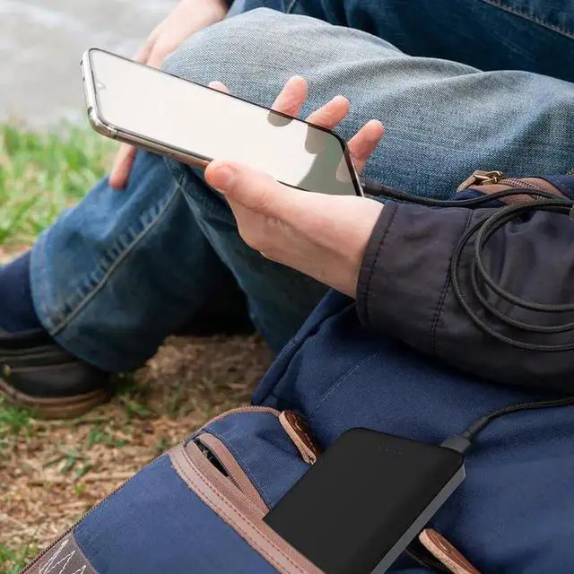 Alt view image 6 of 7 - JAENFONG 2-Pack 10000mAh Dual USB Portable Charger USB-C Fast Charging Power Bank Backup Charger for iPhone 15/14/13 Galaxy S23/22 Pixel and etc