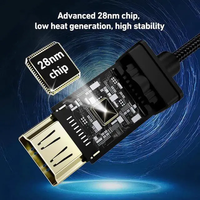 Alt view image 4 of 7 - JAENFONG USB C to HDMI 2.1 Adapter (8K@60Hz 4K@240Hz Aluminum Shell Nylon Braided) Compatible with iPhone 15/16 Pro/Max MacBook Pro/Air 2023 iPad Pro Surface Book 2 More