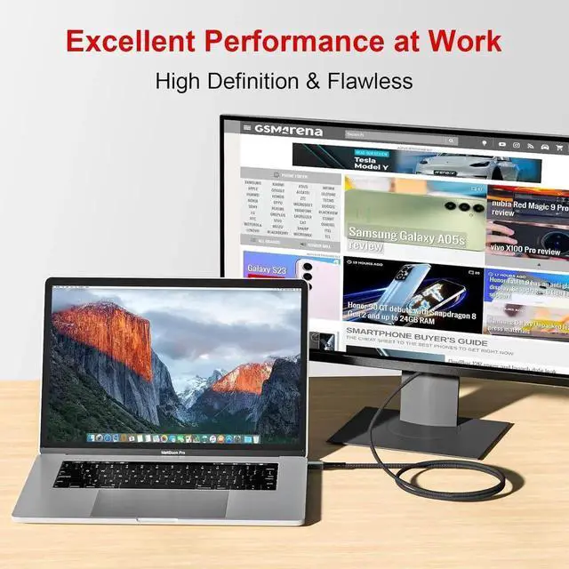 Alt view image 7 of 7 - JAENFONG Mini Displayport to Mini HDMI Cable 4K Unidirectional 6Ft 2K@60Hz Thunderbolt 2 to Mi-ni HDMI Cable for MacBook Surface Pro/Dock to KYY ARZOPA VILVA MNN Portable Monitor (Not HDMI)