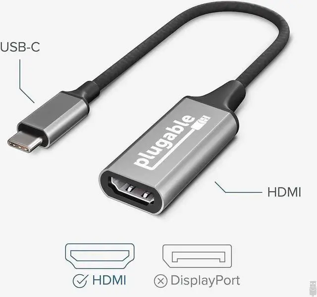 Alt view image 4 of 6 - JAENFONG USB C to HDMI Adapter HDMI 2.0 USB4 / Thunderbolt Adapter for 4K Monitor up to 4K 60Hz (USBC-HDMI) iPhone 15+ iPad Pro MacBook Pro XPS Surface Laptop HP - Driverless
