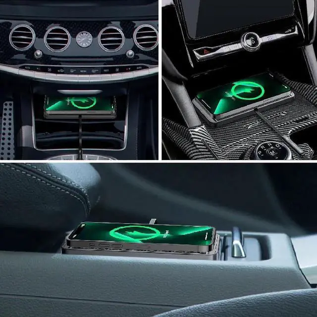 Alt view image 3 of 6 - Wireless car Charger Charging pad 15w Non Slip FastCharger for car Wireless Phone Charger for Android for iPhone 11/12/13/14/15/16 Pro Max Xs Galaxy S20 S10+ Note 9LG