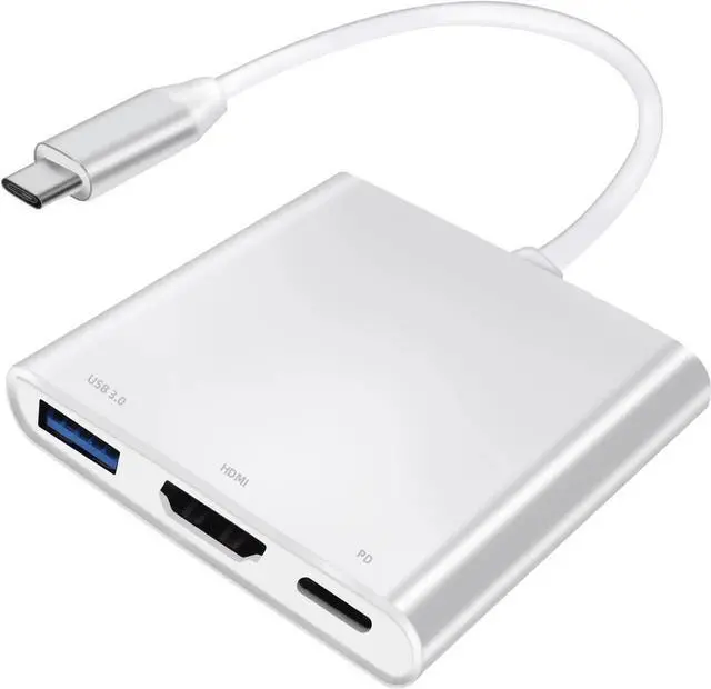 Main image of JAENFONG USB C Hub 4K USB C to HDMI Adapter Multiport AV Converter with 100W PD Output C Port & USBA 3.0 Port Compatible for MacBook Pro/Air iPad Tablets Switch TV Monitor and More